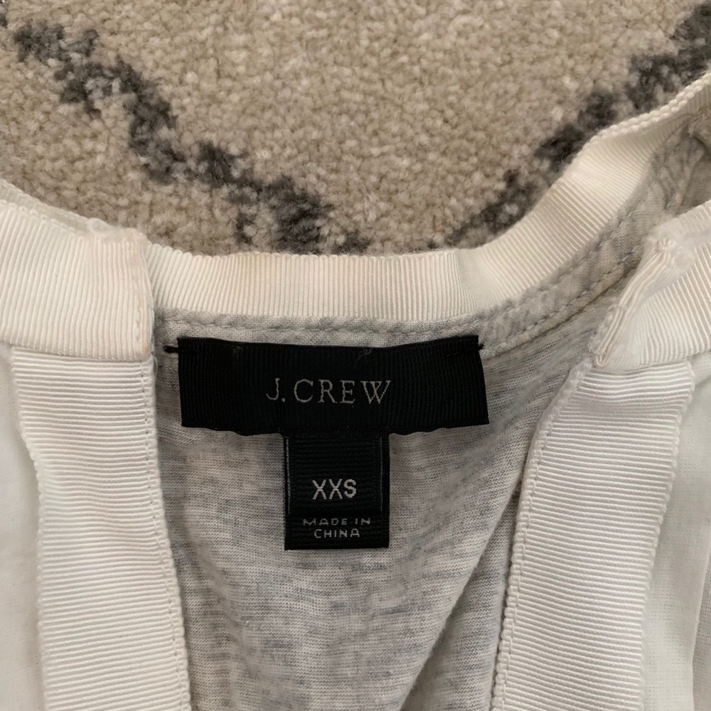J Crew White & Grey Tank